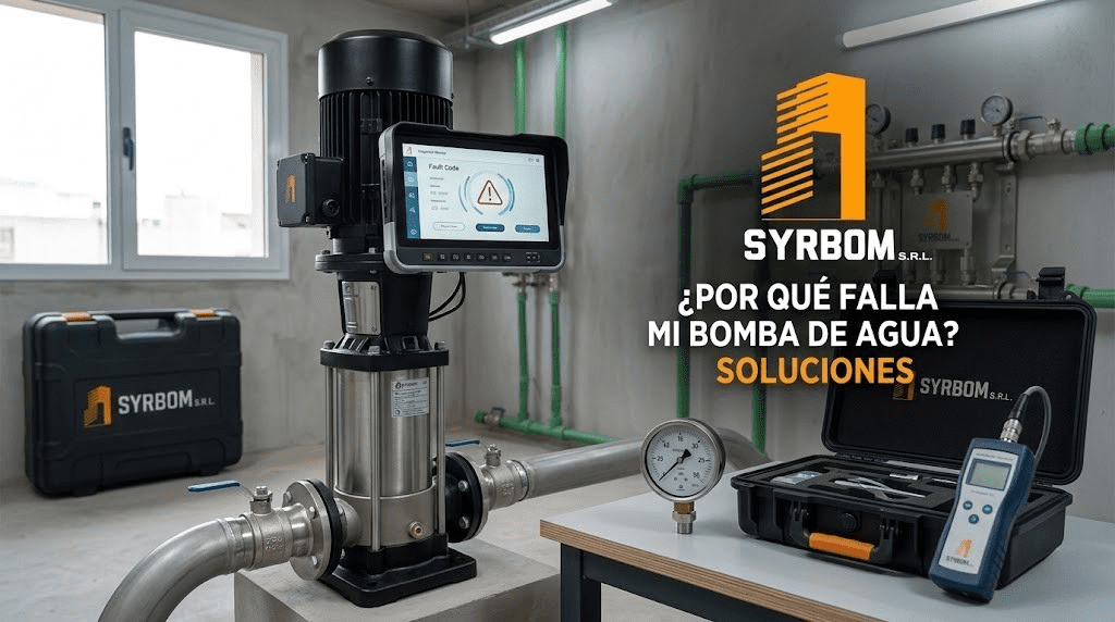 Imagen principal para el artículo de Syrbom sobre fallas comunes en bombas de agua y soluciones técnicas profesionales en Rosario. ¿Por qué falla mi bomba de agua?