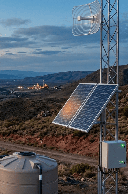 Instalación de radiofrecuencia para control de bombas a 20km de distancia.