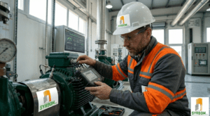 Técnico de SYRBOM S.R.L. realizando mantenimiento preventivo de precisión en un motor industrial para optimizar costos operativos. Técnico de SYRBOM S.R.L. realizando mantenimiento preventivo de precisión en un motor industrial para optimizar costos operativos.